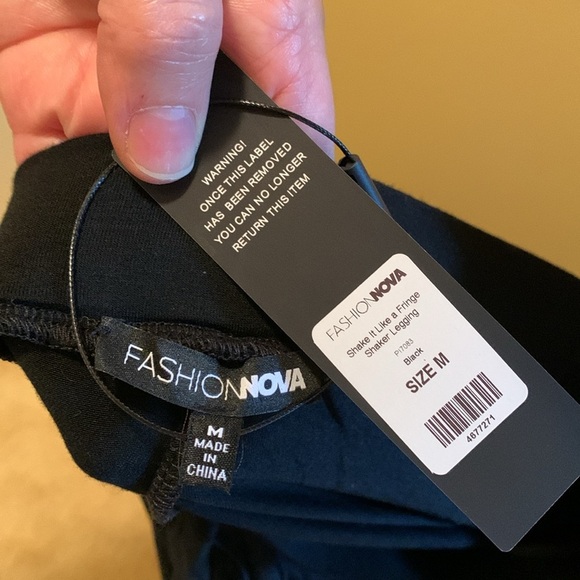 NWT Fashion nova shake it like a fringe shaker leggings - Picture 10 of 15